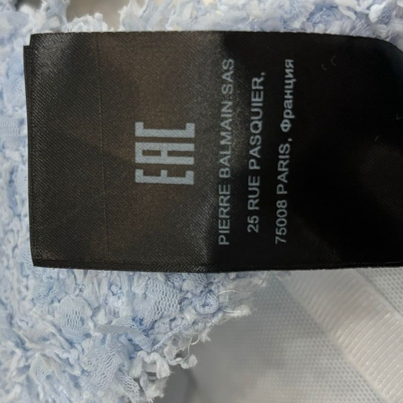 Tweed Mini Skirt Baby Blue Size 38 - Picture 10 of 10